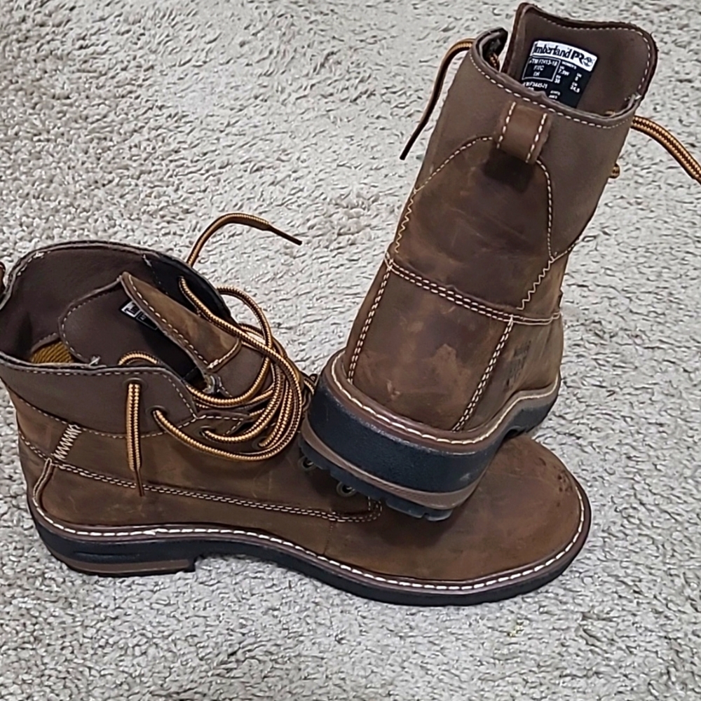 Brown Leather Timberland Pro Boots